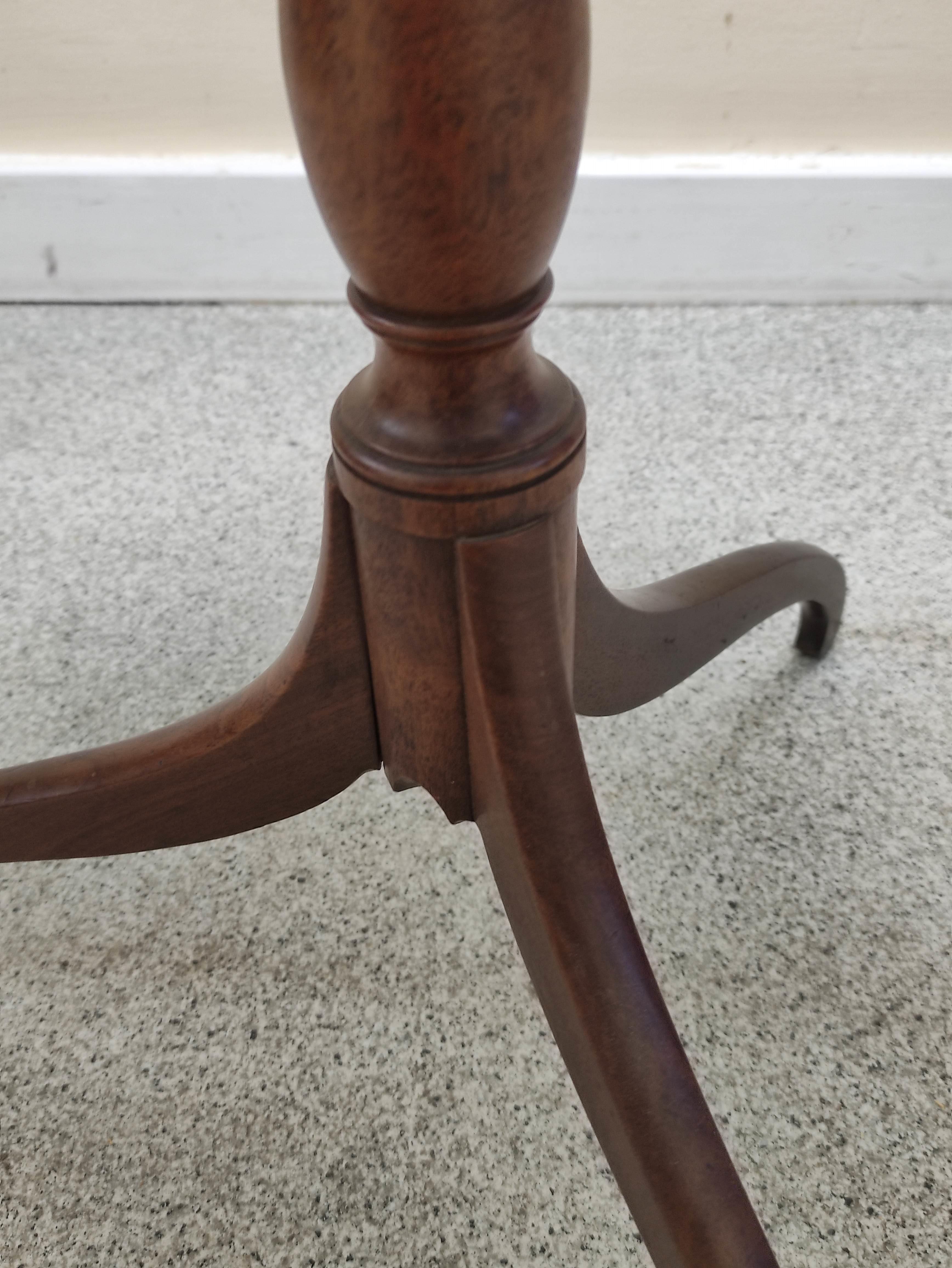 Early 19th century mahogany occasional table, the oval top with florally painted silk under glass - Image 4 of 4