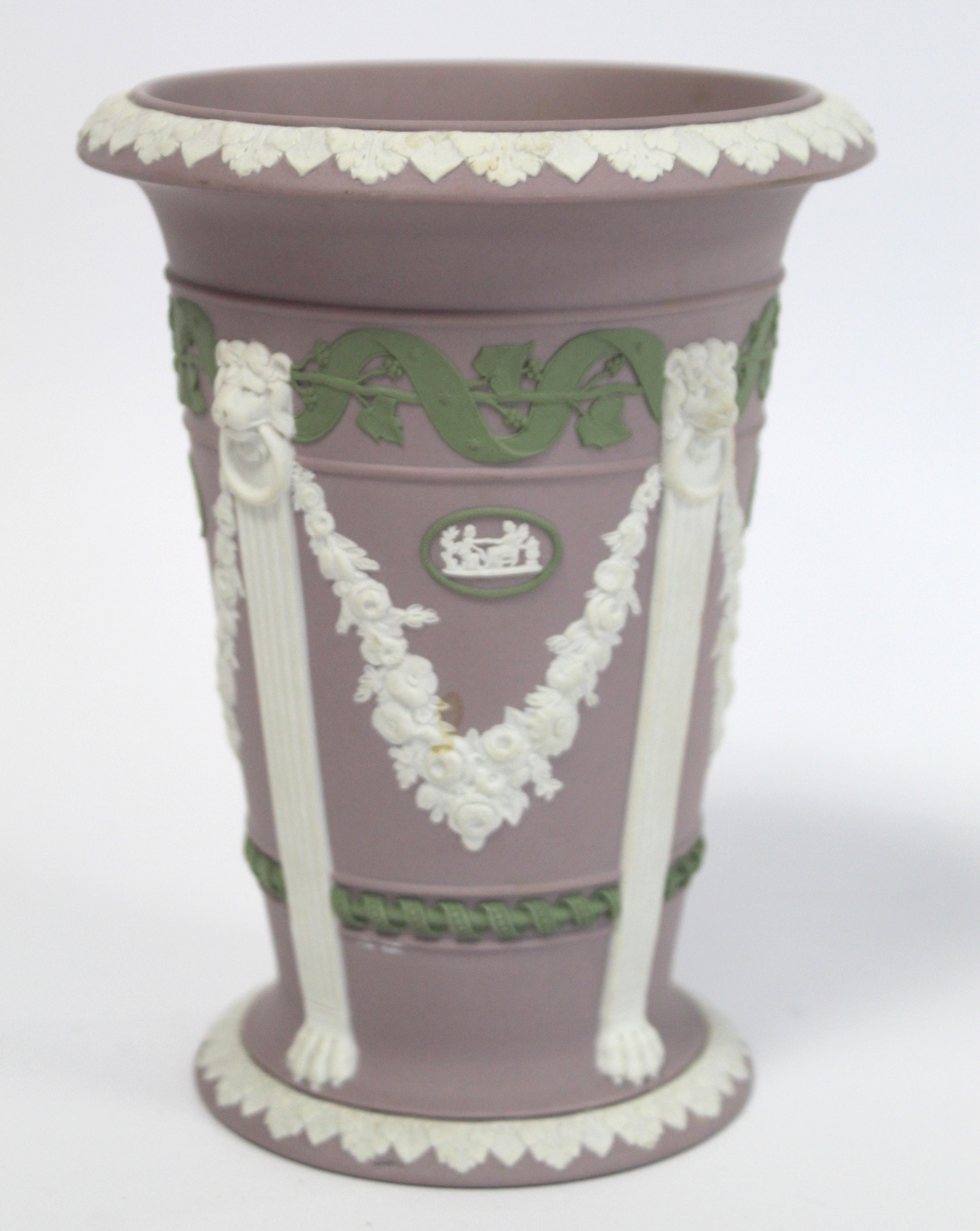 Wedgwood lilac jasperware Museum Series pillar vase after an original 19th century design, with - Bild 3 aus 7