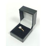 Diamond solitaire ring with brilliant approximately 1ct in 18ct gold, size 'R'