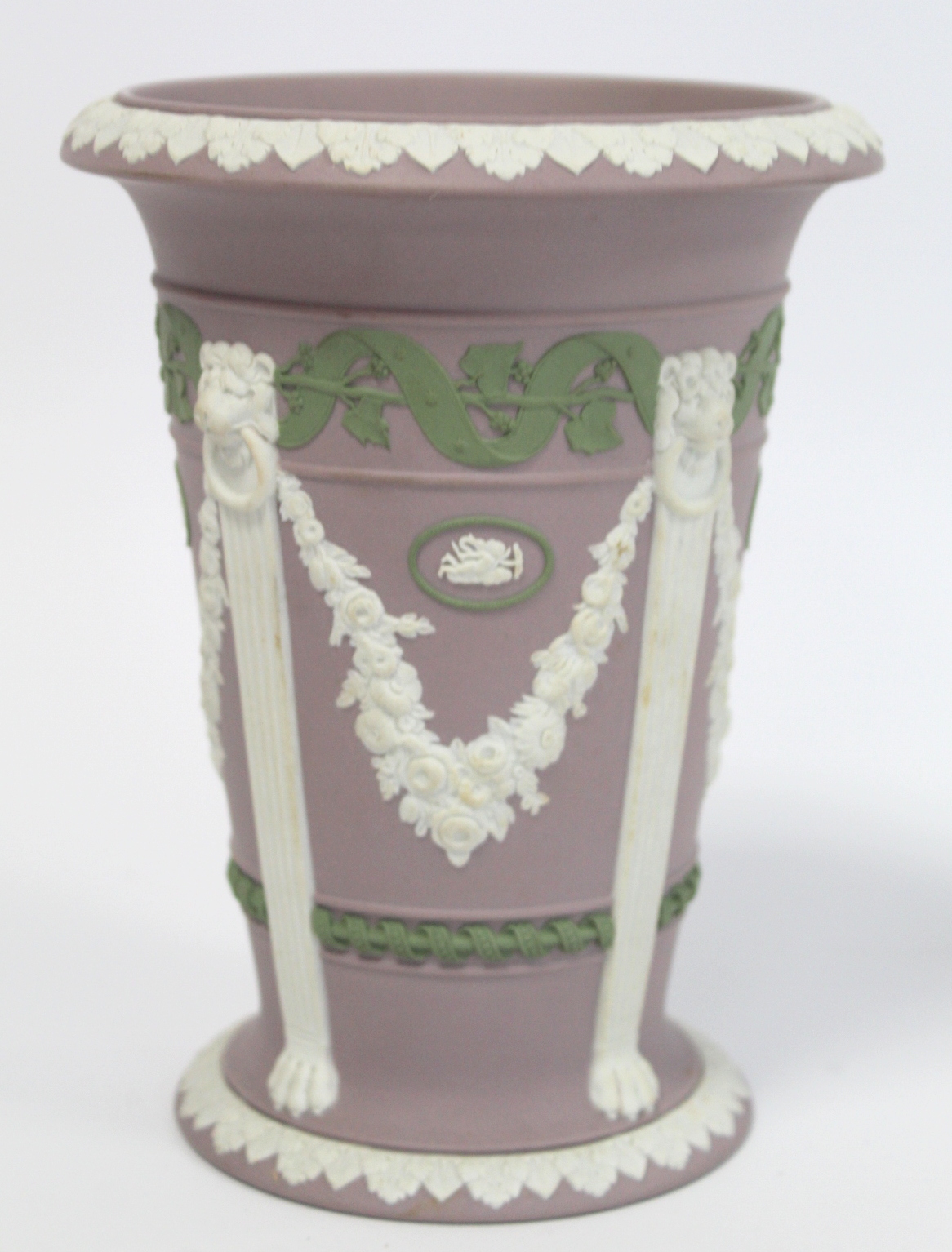 Wedgwood lilac jasperware Museum Series pillar vase after an original 19th century design, with - Bild 2 aus 7