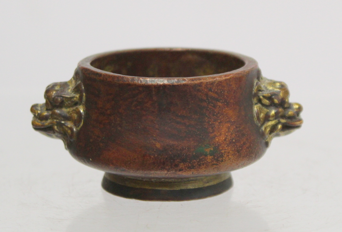 Chinese small white metal bowl with repousse floral band to exterior and two punched character marks - Image 10 of 13