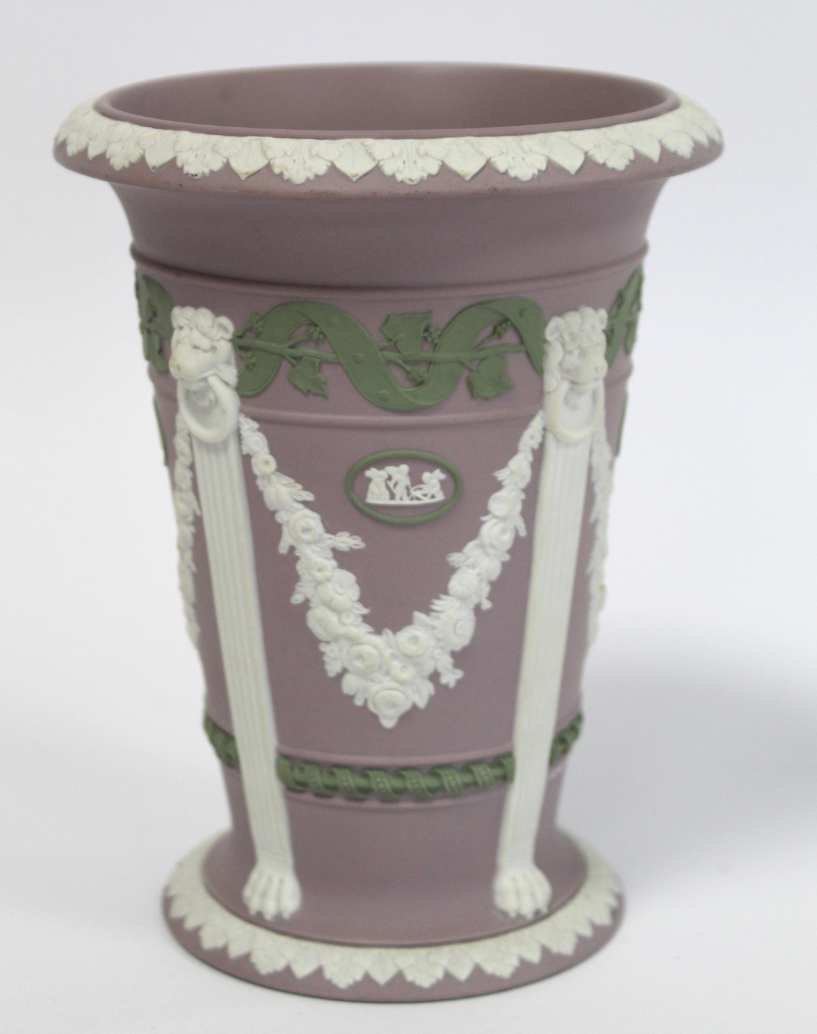 Wedgwood lilac jasperware Museum Series pillar vase after an original 19th century design, with - Bild 4 aus 7