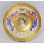 Aynsley Queen Elizabeth II 1953 Coronation pedestal bowl with central portrait panel flanked by