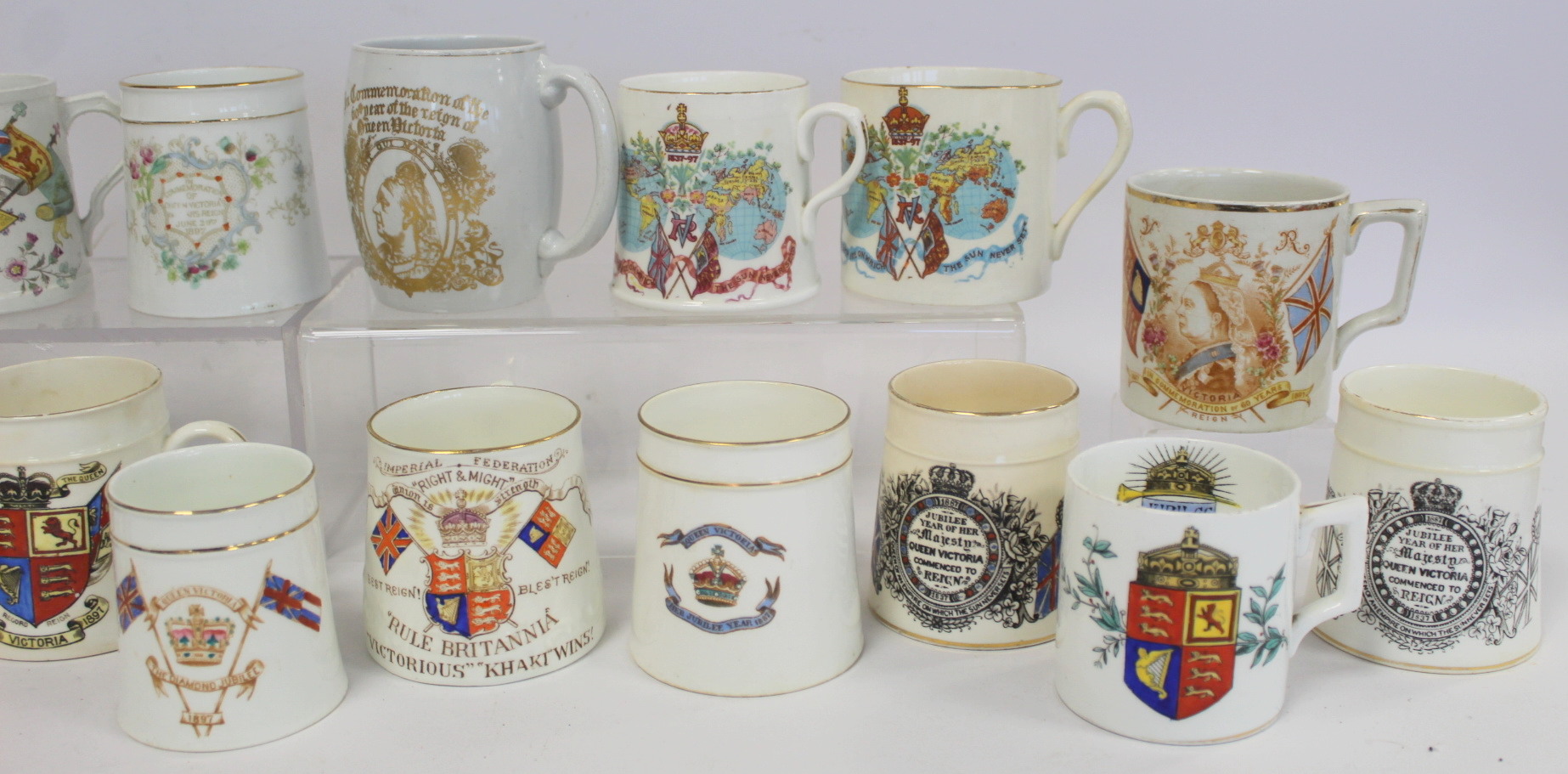 Collection of eighteen commemorative mugs for the Jubilees of Queen Victoria 1887 and 1897; also - Image 3 of 7