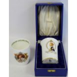 Minton commemorative ware limited edition beaker for the Coronation of Edward VIII 1937, no. 1719/