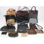 Collection of various lady's vintage handbags.