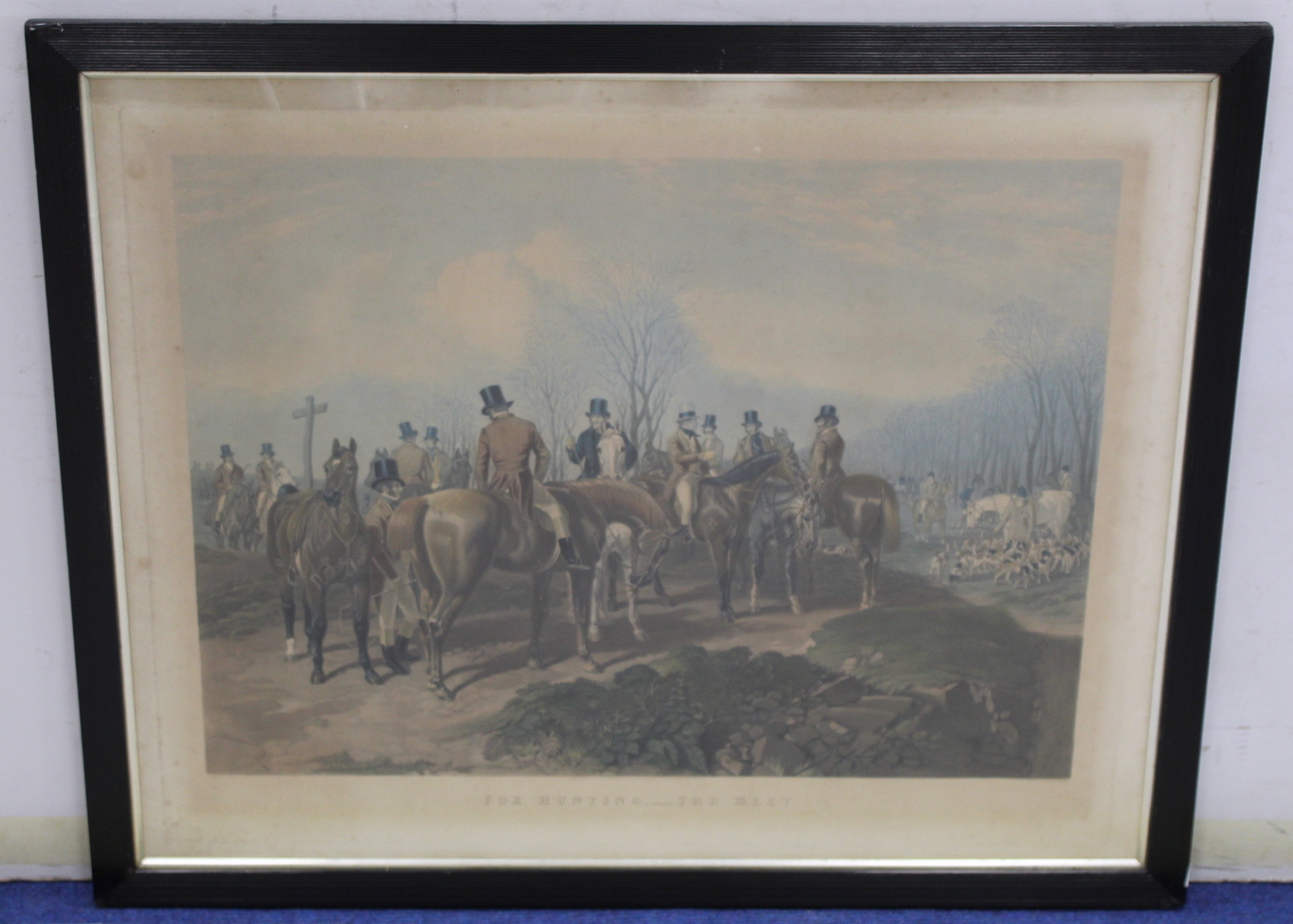 Four large Victorian hand coloured lithographs of hunting scenes after originals by J. F. Herring - Image 5 of 8