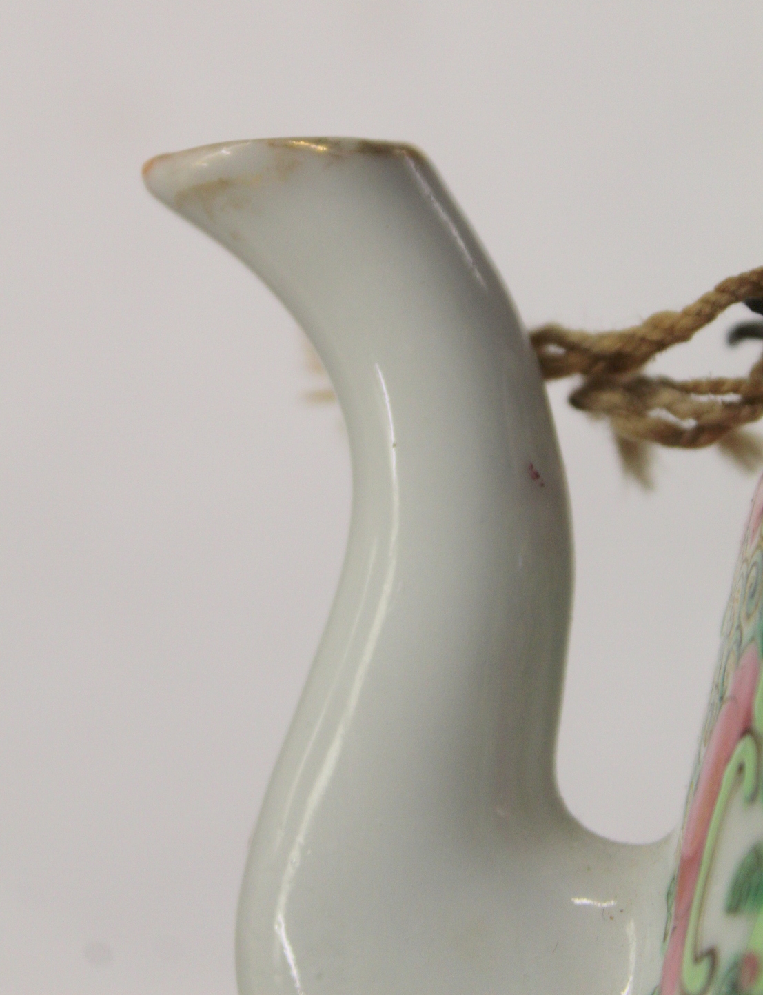 Late 19th/early 20th century Chinese Canton enamel teapot of cylindrical form with two bound wire - Image 17 of 27