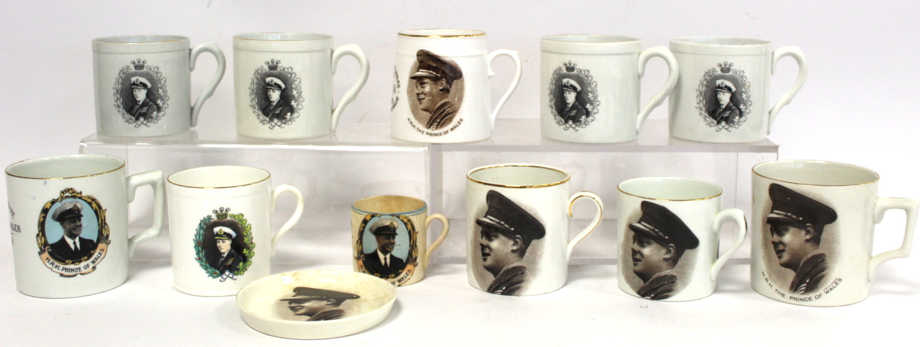 Collection of commemorative mugs for 1927 Royal Visit to Cumberland by Edward Prince of Wales (later