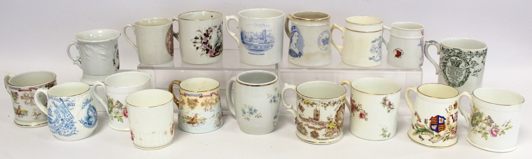 Collection of sixteen commemorative mugs and a beaker for the Jubilees of Queen Victoria 1887 and - Image 4 of 9