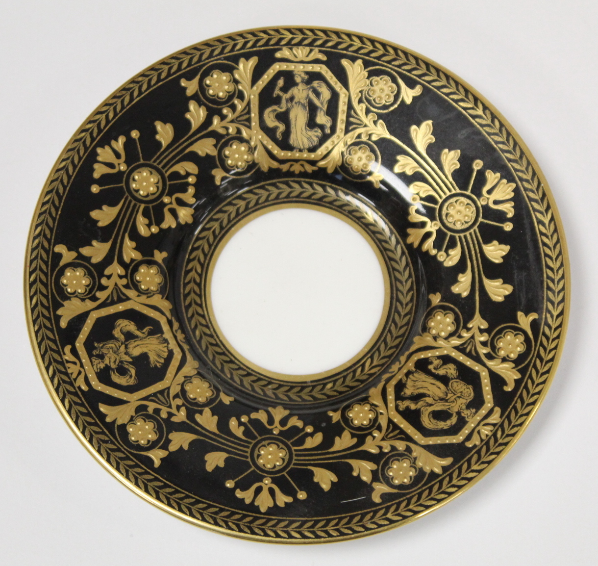 Set of six Wedgwood bone china "Astbury" pattern coffee cups and saucers with black and gilt - Bild 8 aus 11