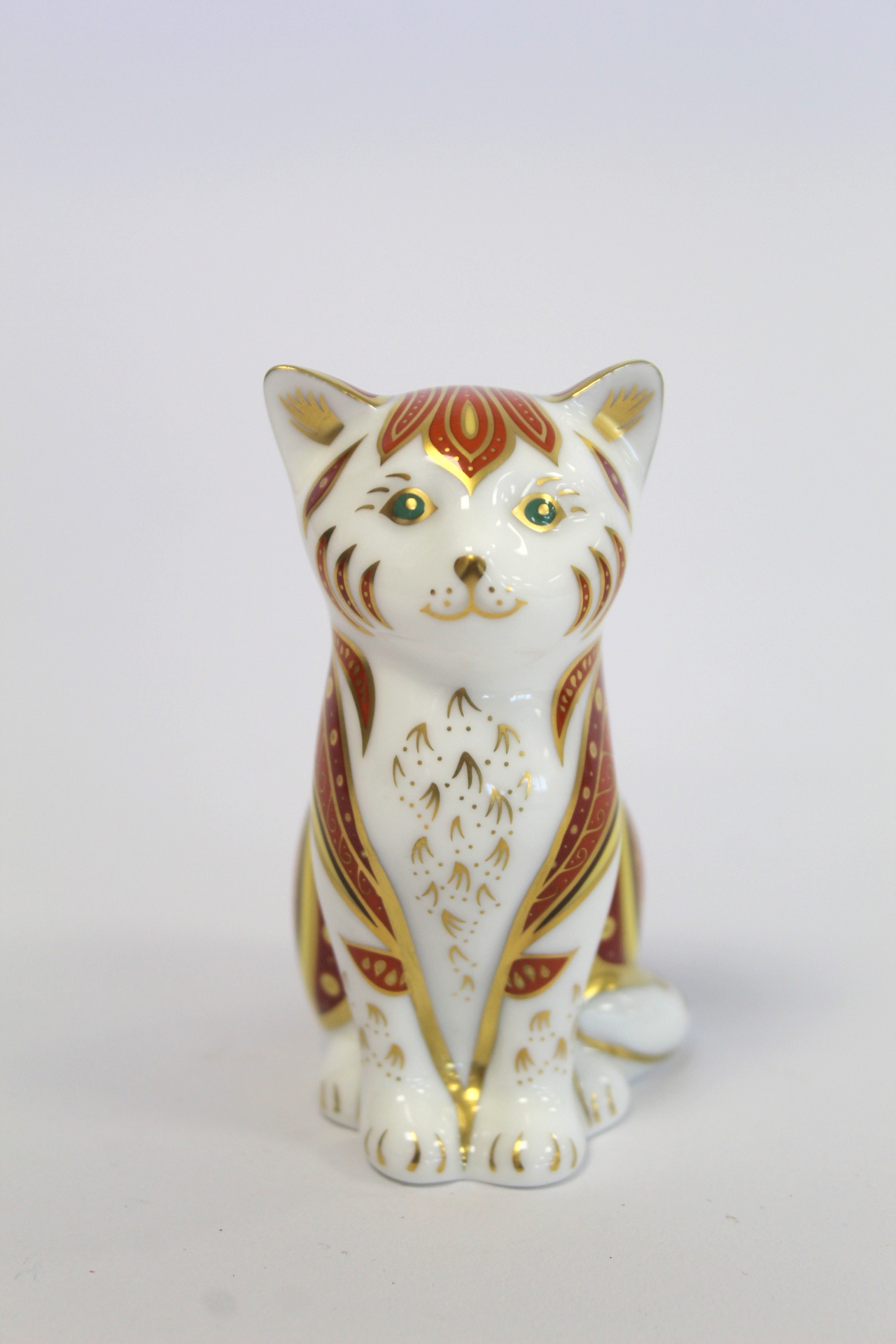 Royal Crown Derby paperweight "Marmalade Kitten", limited edition no. 1104/2500, gold stopper, - Bild 4 aus 6