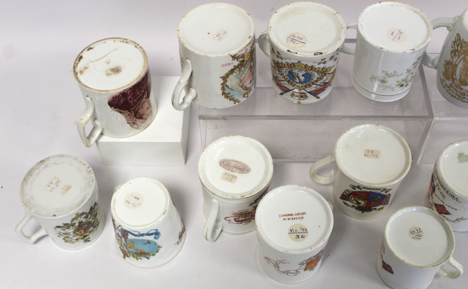 Collection of eighteen commemorative mugs for the Jubilees of Queen Victoria 1887 and 1897; also - Image 6 of 7