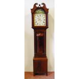 William IV Scottish mahogany cased eight day longcase clock, c. 1835, the painted 12in dial marked