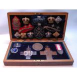 Various silver and bronze medals, Boat Race and Rifle Association awards to WJ Stavert, 1860s/70s,