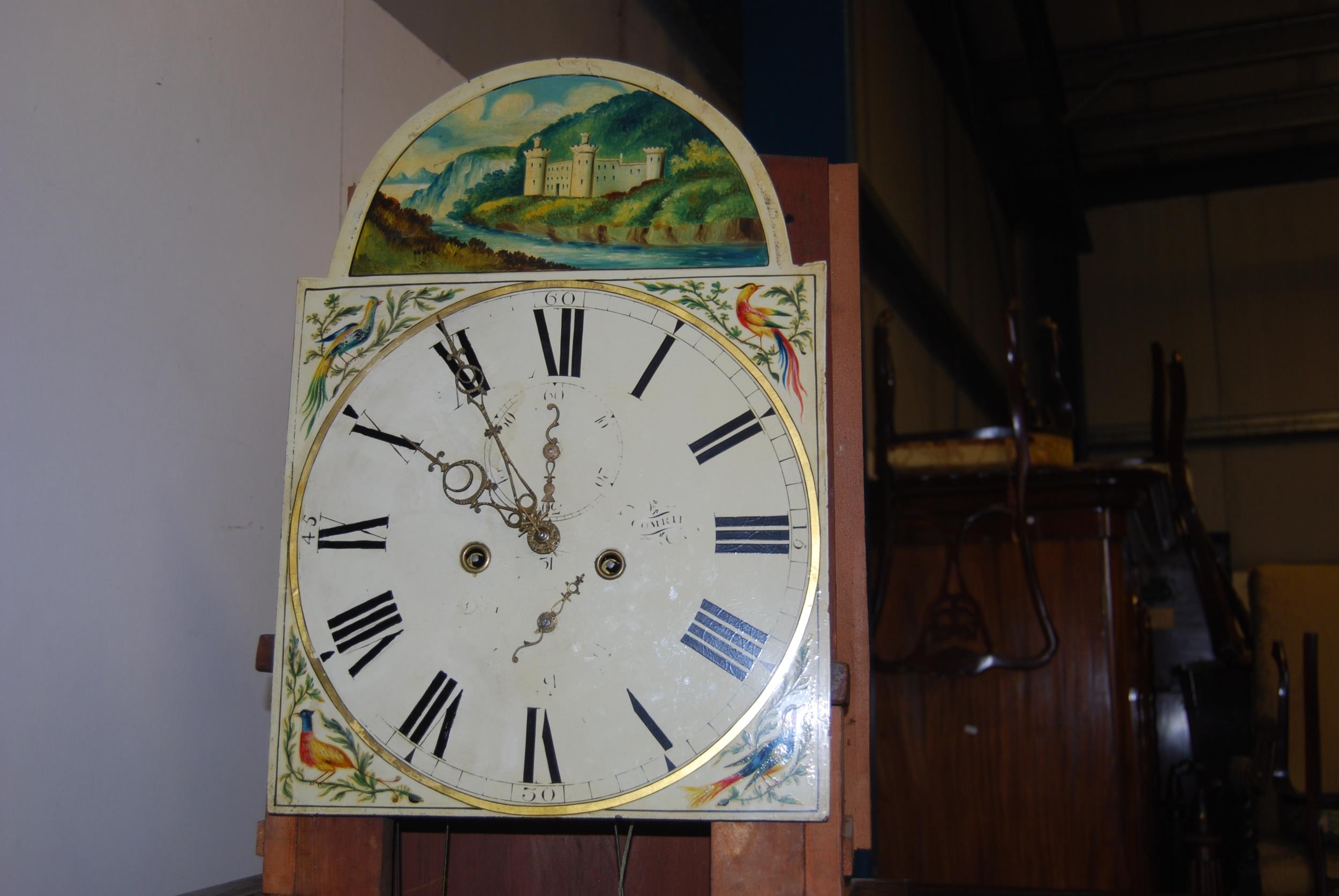 William IV Scottish mahogany cased eight day longcase clock, c. 1835, the painted 12in dial marked - Image 4 of 9