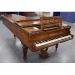 Victorian walnut concert grand piano by Erard of London, patent no. 10703, stamped G Martin to the