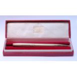 9ct gold Yard-o-Led propelling ballpoint pen, for Garrard, cased, 24g gross.