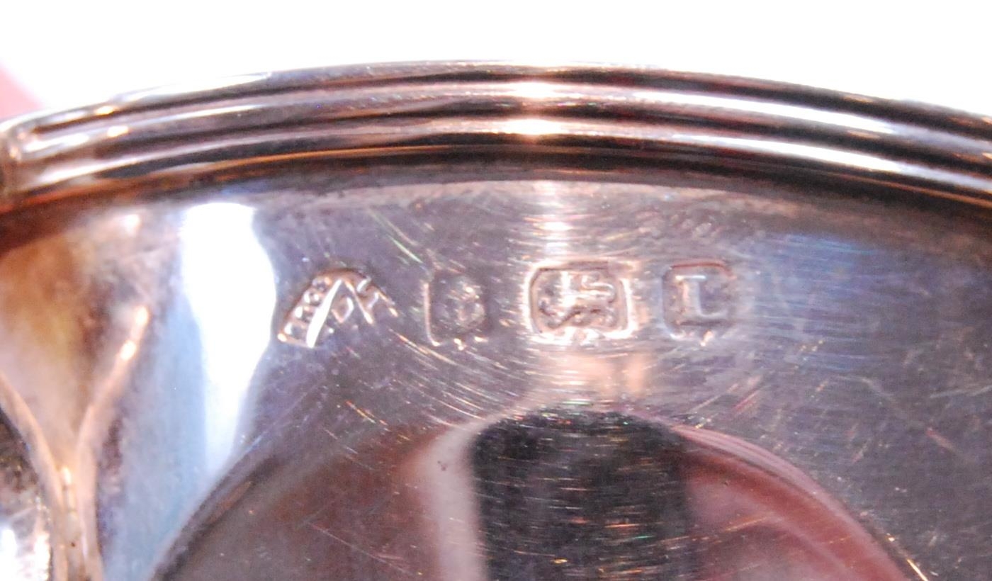 Silver sauce boat with cut edge on pad feet, and another, panelled oval, both by Adie Brothers, - Image 3 of 5