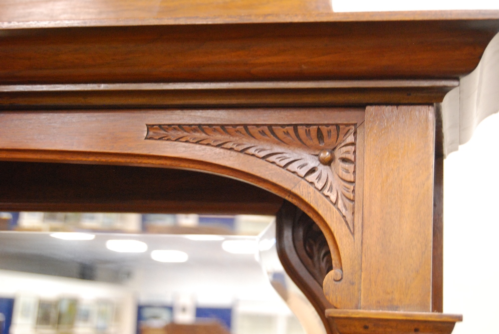 Art Nouveau mahogany and walnut mirror-back sideboard, retailed by J Farrar & Sons, Halifax, the - Bild 3 aus 8