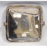 Silver tray, hallmarks for William Hutton & Sons Ltd., date letter M, monogrammed, shaped