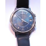 Jaeger-LeCoultre Memovox alarm watch, ref. 875.42, no. 1437940, with black dial and date aperture,