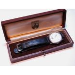 Gent's Buren Grand Prix watch, 17 jewels, in silver cushion-shaped case, inscribed and dated 1961,