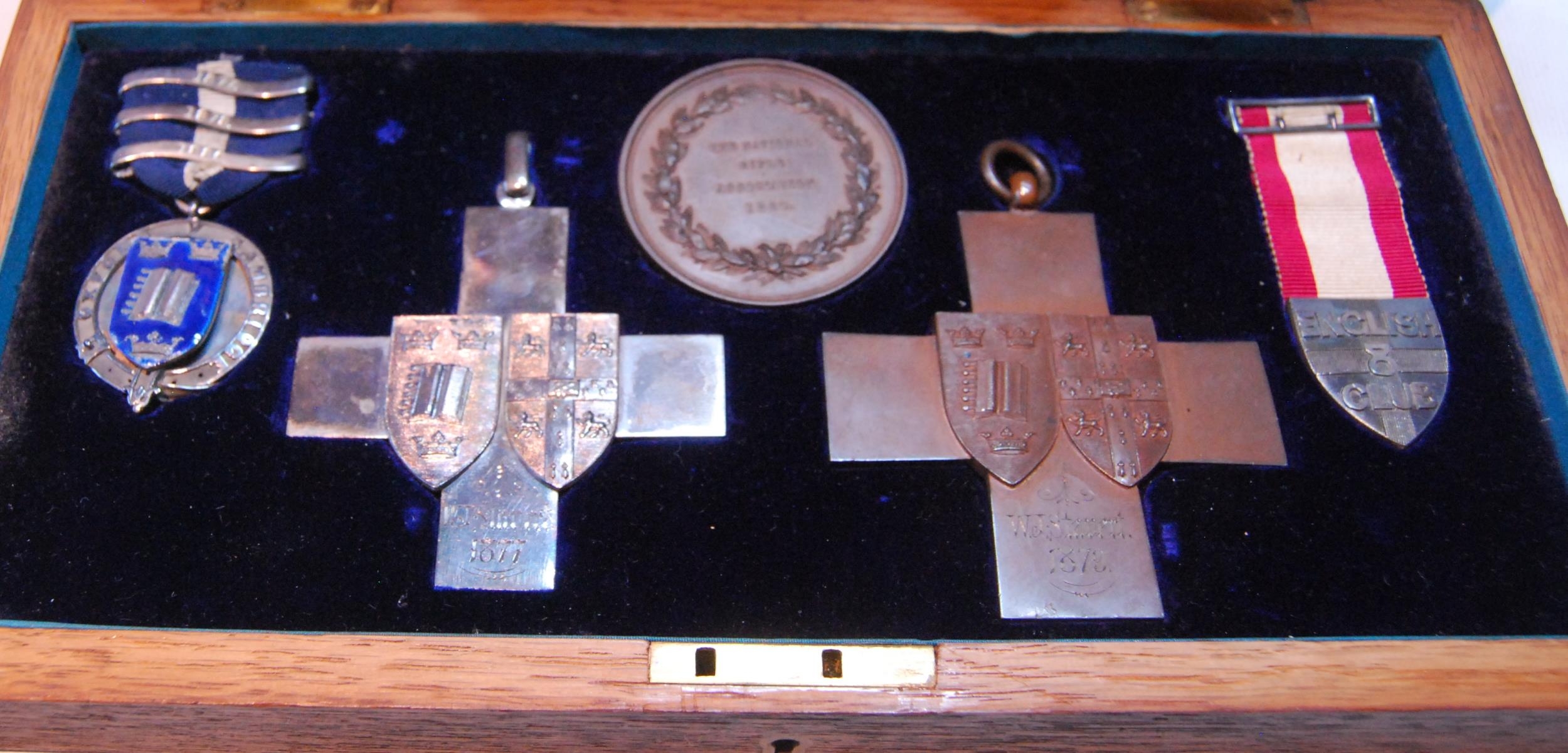 Various silver and bronze medals, Boat Race and Rifle Association awards to WJ Stavert, 1860s/70s, - Image 3 of 8