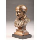 Late 19th/early 20th Century French bronze bust of cardinal, stamped ED Lesage, orfevre, a Paris (