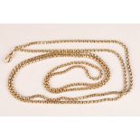 Victorian 9 carat gold double belcher chain, length 80cm, weight 59.7g