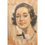 Joseph Oppenheimer R.P. (1876-1966) ARR Framed oil on board - signed and dated 1939 'Portrait Of A