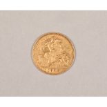 Edwardian half gold sovereign dated 1906