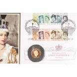 2020 Queens Birthday gold proof sovereign coin cover, weight 7.98g