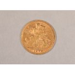 Victorian gold half sovereign dated 1900