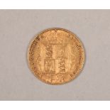 Victoria half gold sovereign dated 1892