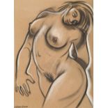 Peter Howson OBE (Scottish Born 1958) ARR 'Female Nude Study' Framed mixed media, signed 32cm X