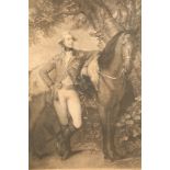 Thomas Gainsborough (British 1727-1788) Gilt Framed Lithograph 'George His Royal Highness Prince