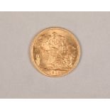 George IV full gold sovereign dated 1914