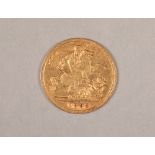 Victoria half gold sovereign dated 1899