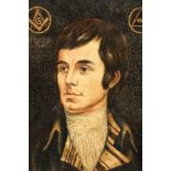 Attributed to William Smythe (Scottish 1800-1877) Gilt framed oil on canvas 'Robert Burns,