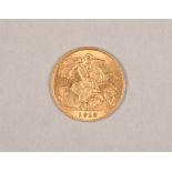 George IV half gold sovereign dated 1913