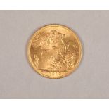 George V gold sovereign dated 1912