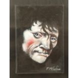 Frank McFadden (Scottish Born 1972) ARR Framed oil on canvas, signed 'Head Study' 21cm X 15cm