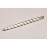 Tiffany & Co slim ballpoint sterling silver 925 pen, boxed, length 11.5cm