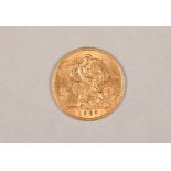 Edwardian half gold sovereign dated 1907