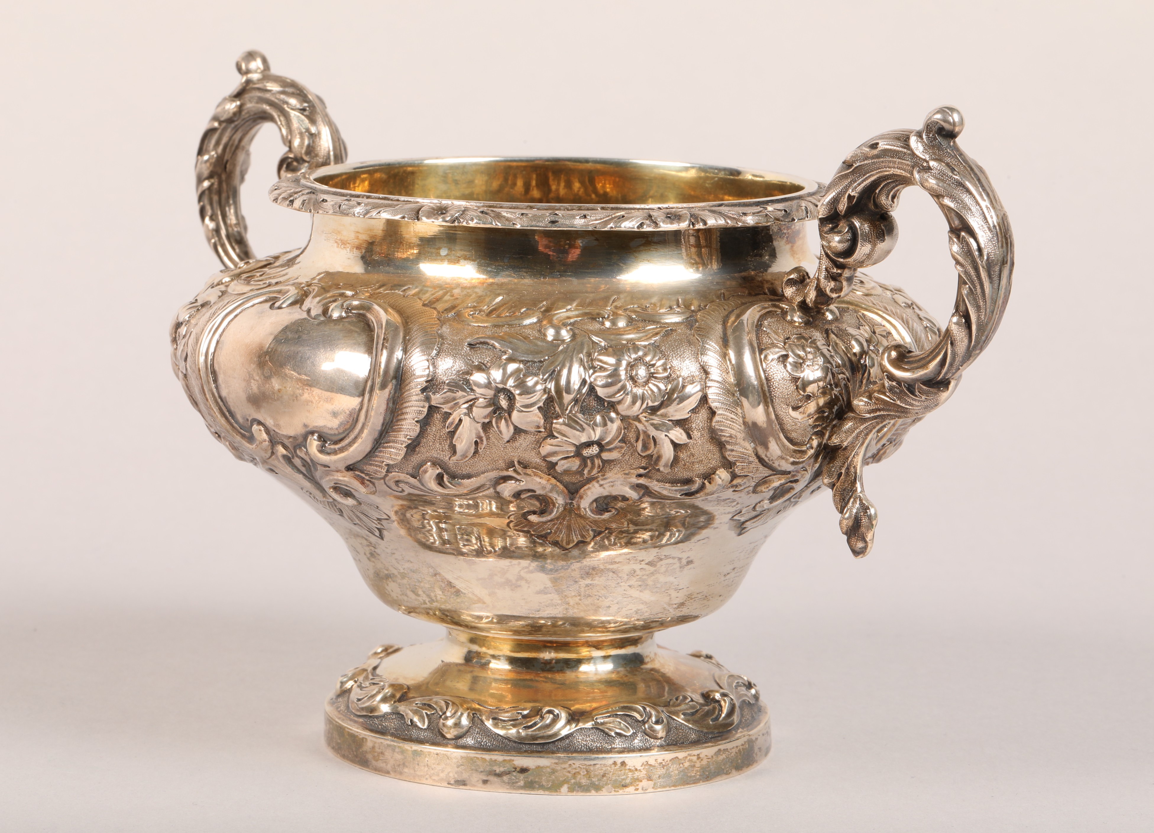 Victorian three piece silver tea service comprising of a teapot, sugar bowl and cream jug, with - Image 10 of 12