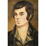 Attributed to John Beugo, (Scottish 1759-1841) Framed oil on canvas 'Robert Burns, Edinburgh 1787'