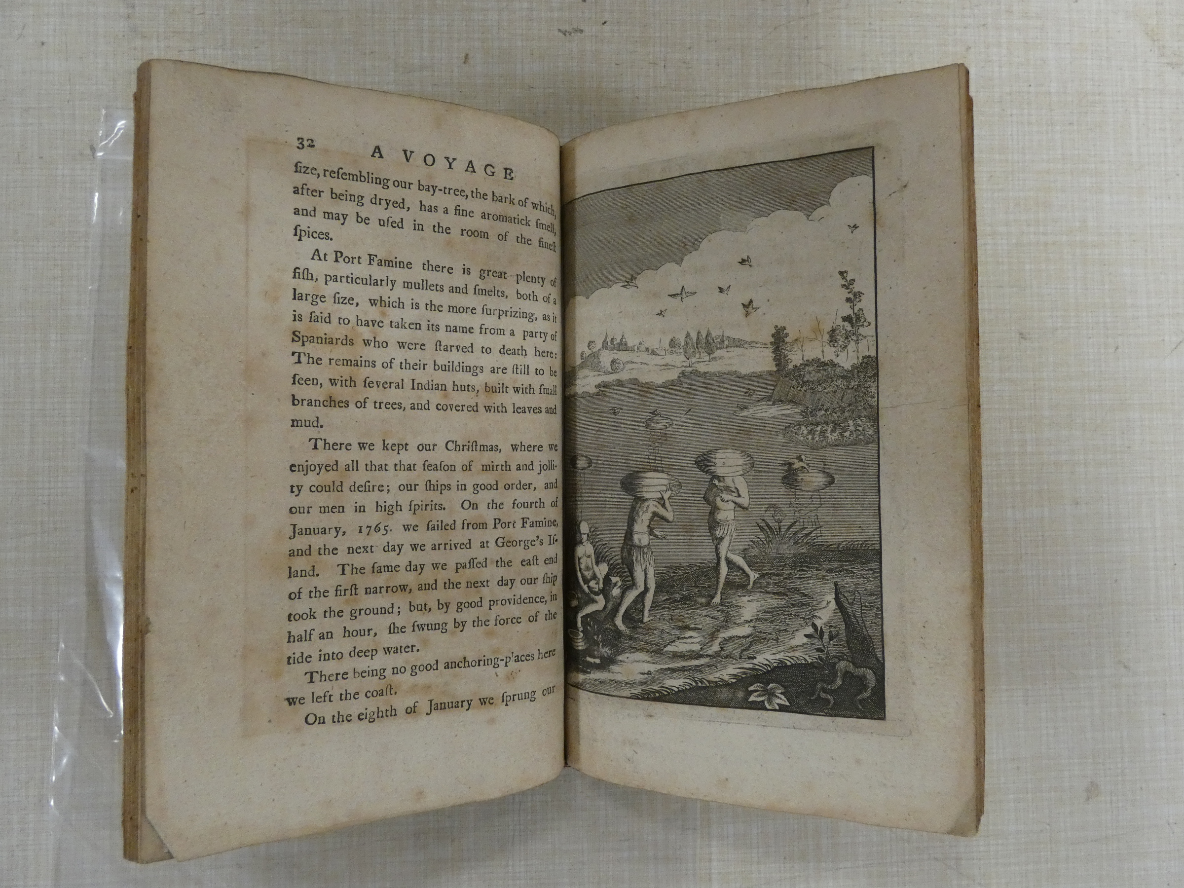 (CLERKE CHARLES?).  A Journal of a Voyage Round the World in His Majesty`s Ship The Dolphin - Image 3 of 4