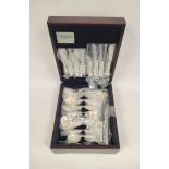 Service of Old English pattern silver flatware by United Cutlers, Sheffield comprising four