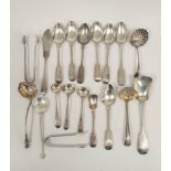 Quantity of silver flatware, mostly 19th century, 330g.